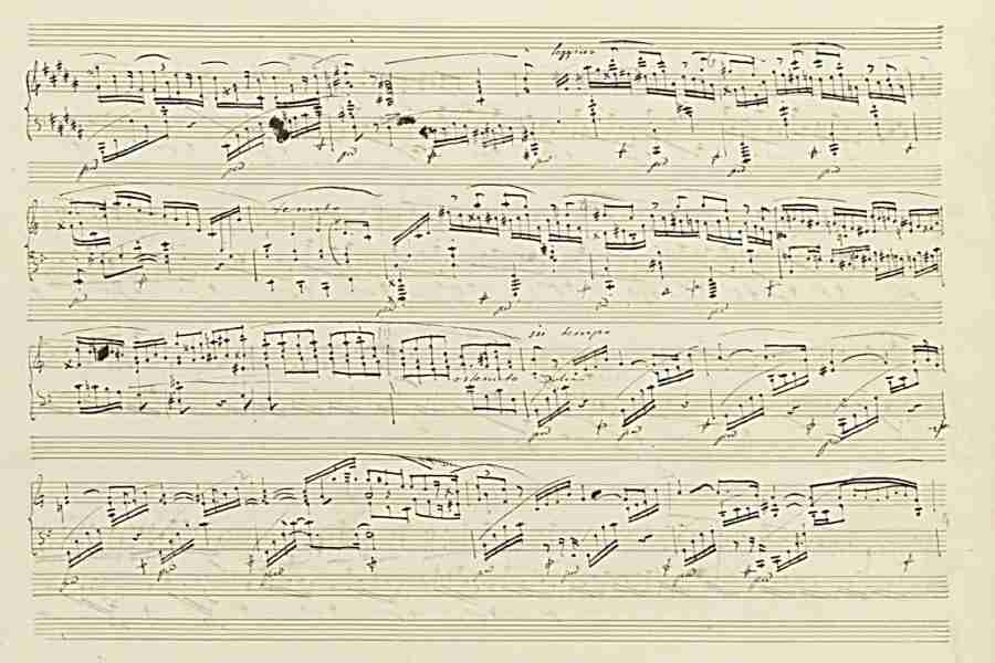 Chopin Sonata N. 3 Op. 58 Part 1 Pag. 10 Autograph Manuscript 