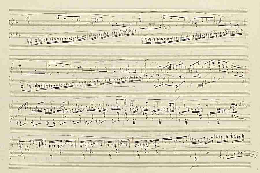 Chopin Sonata N. 3 Op. 58 Part 1 Pag. 2 Autograph Manuscript 