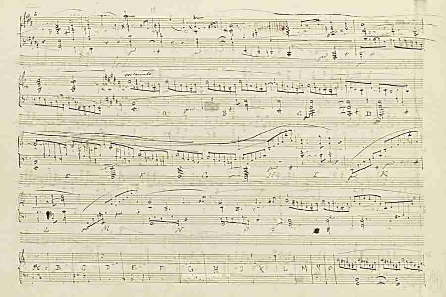 Chopin Sonata N. 3 Op. 58 Part 3 Pag. 2 Autograph Manuscript 