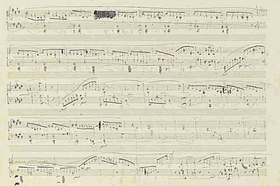 Chopin Sonata N. 3 Op. 58 Part 3 Pag. 3 Autograph Manuscript 