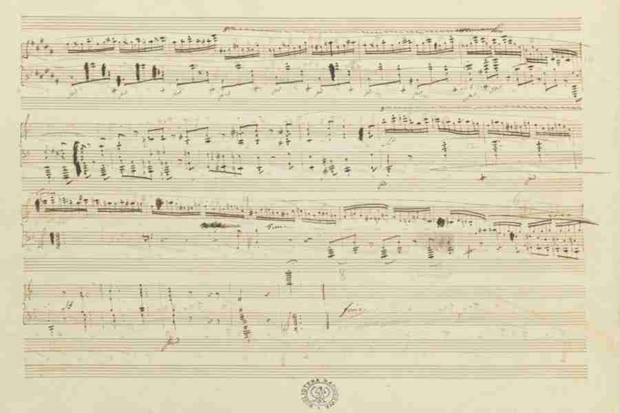 Chopin Sonata N. 3 Op. 58 Part 4 Pag. 10 Autograph Manuscript 