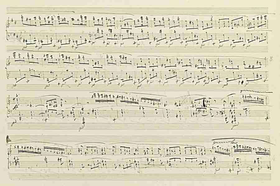Chopin Sonata N. 3 Op. 58 Part 4 Pag. 2 Autograph Manuscript 