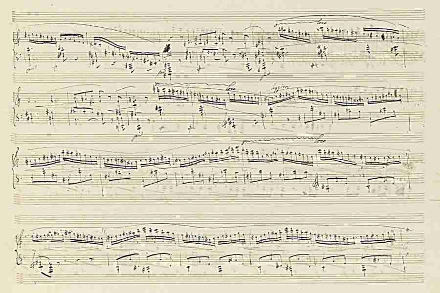 Chopin Sonata N. 3 Op. 58 Part 4 Pag. 3 Autograph Manuscript 