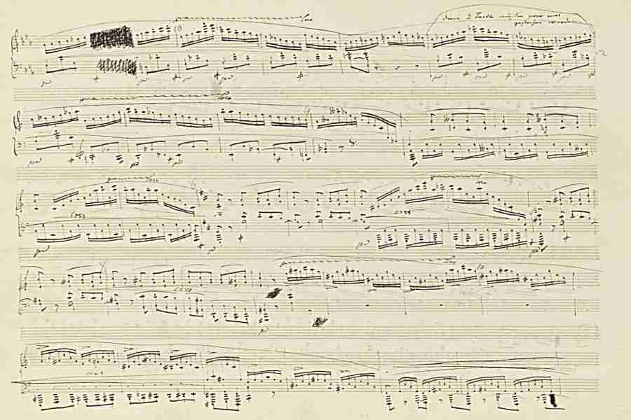 Chopin Sonata N. 3 Op. 58 Part 4 Pag. 7 Autograph Manuscript 