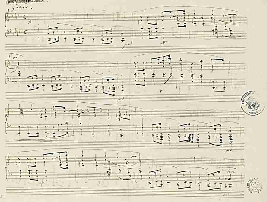 Chopin Fantaisie Op. 49 Autograph Manuscript Pag. 1