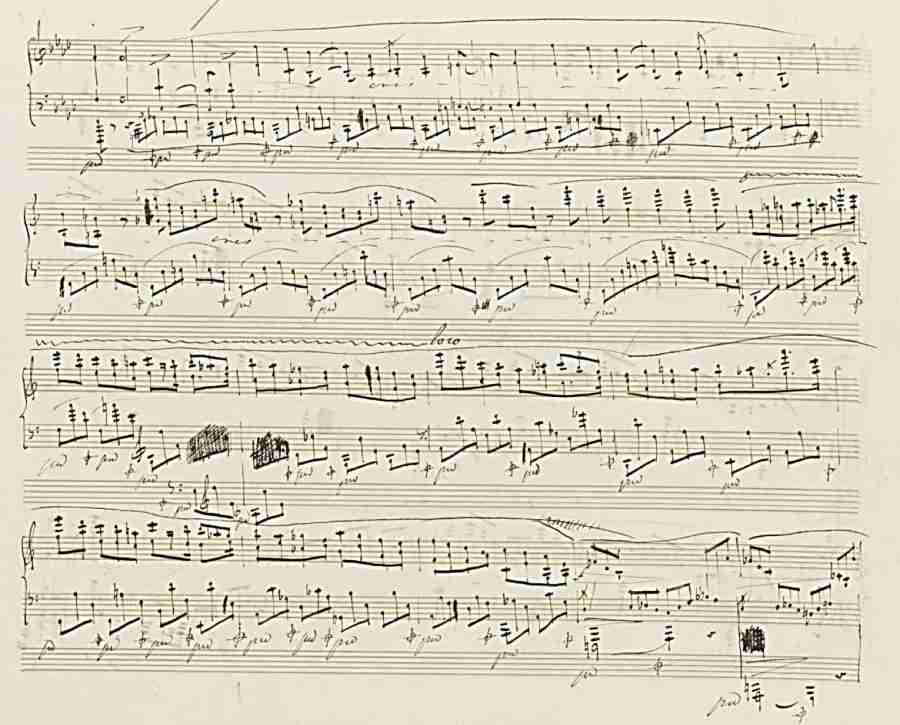 Chopin Fantaisie Op. 49 Autograph Manuscript Pag. 12