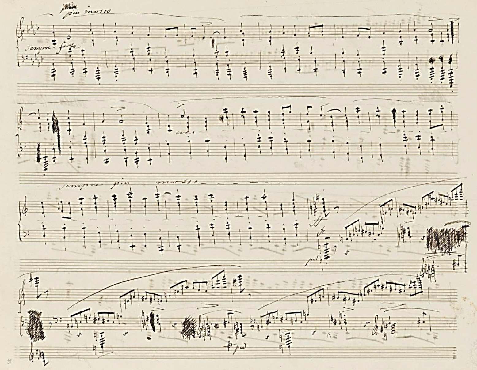 Chopin Fantaisie Op. 49 Autograph Manuscript Pag. 15