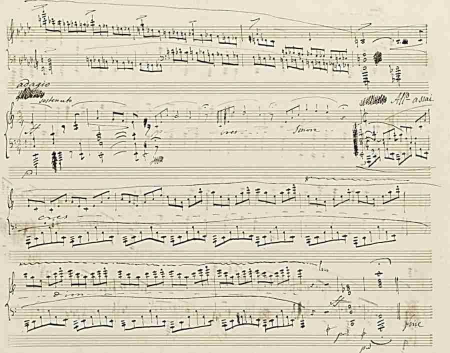 Chopin Fantaisie Op. 49 Autograph Manuscript Pag. 16