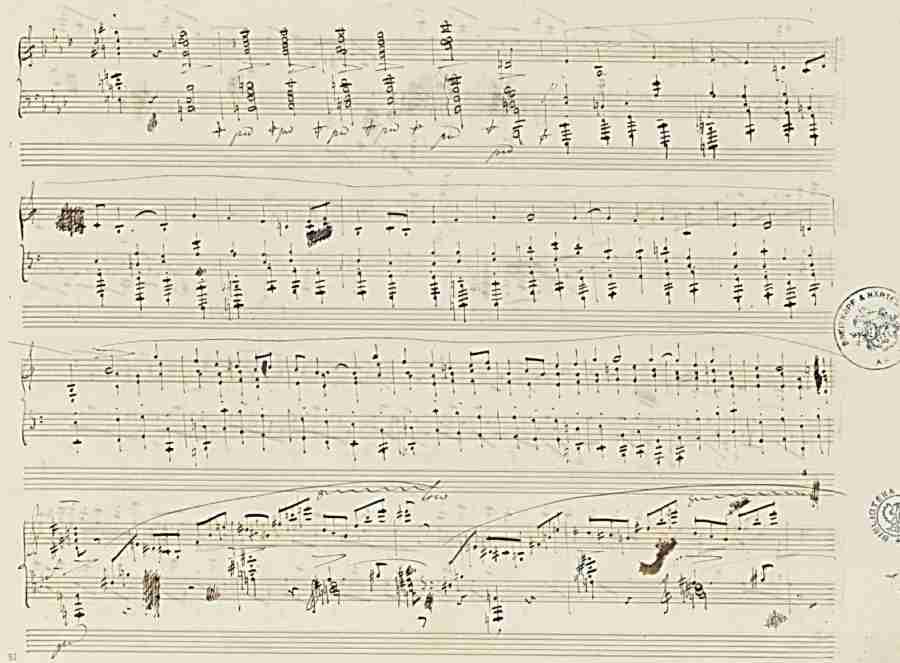 Chopin Fantaisie Op. 49 Autograph Manuscript Pag. 7