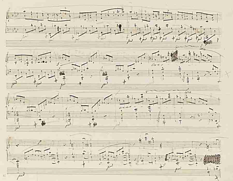 Chopin Fantaisie Op. 49 Autograph Manuscript Pag. 9