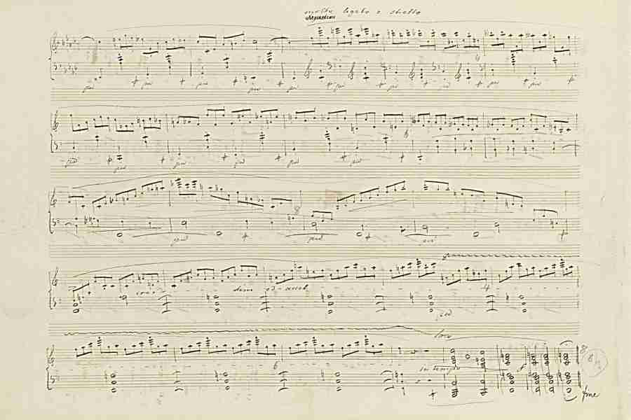 Chopin Nocturne Op. 55 N. 1 Autograph Manuscript Pag. 3