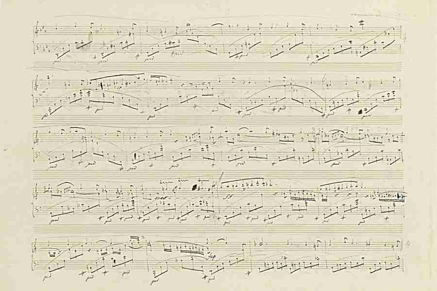 Chopin Nocturne Op. 55 N. 2 Autograph Manuscript Pag. 2