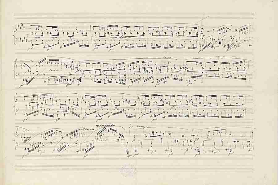 Chopin Nocturne Op. 62 N. 2 Autograph Manuscript Pag. 3