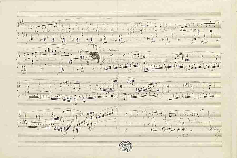 Chopin Nocturne Op. 62 N. 2 Autograph Manuscript Pag. 4